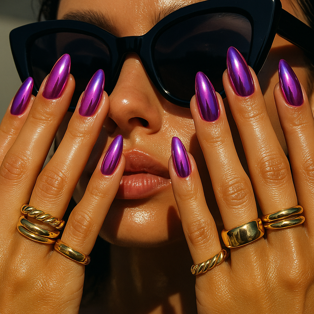 Chrome & Metallic Pop Nails