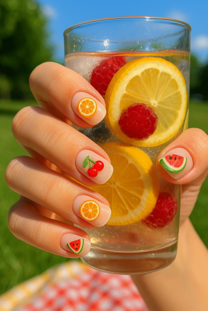 Fruity Nails (Watermelon, Cherry, Citrus)