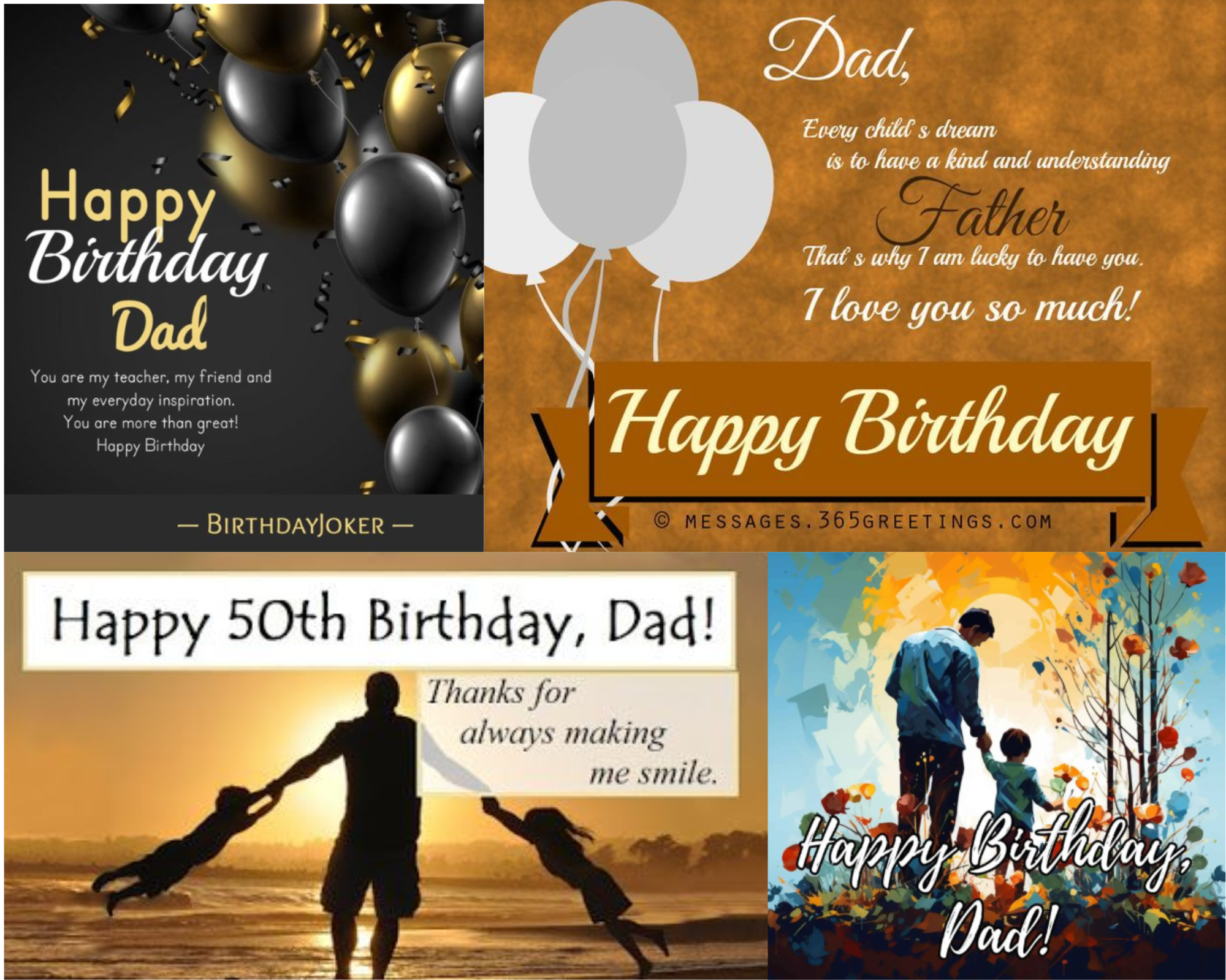 Happy 50th Birthday Wishes for Your Dad