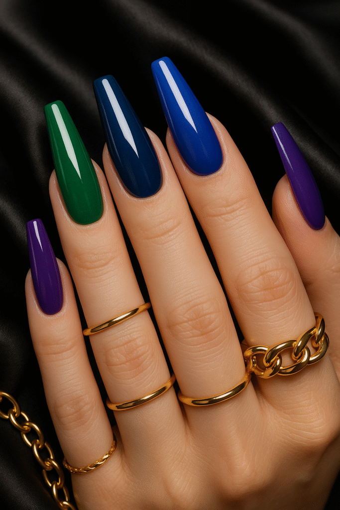 Bold Jewel Tones for Statement Nails