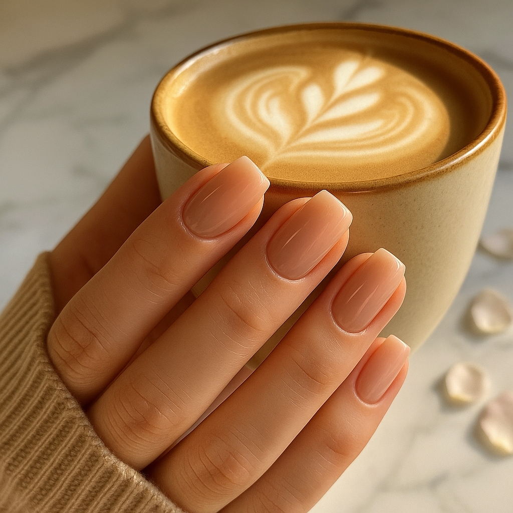 Classic Nude Tapered Square Nails