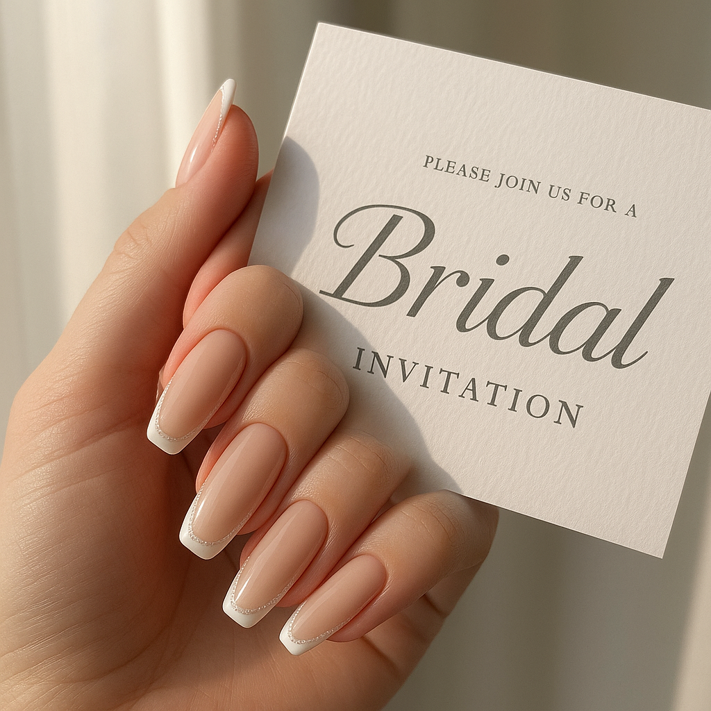 French Tip Coffin Nails with a Modern Twist