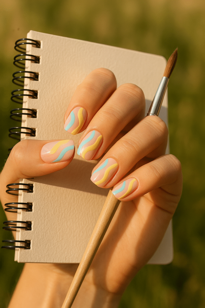 French Tip Squoval Nails