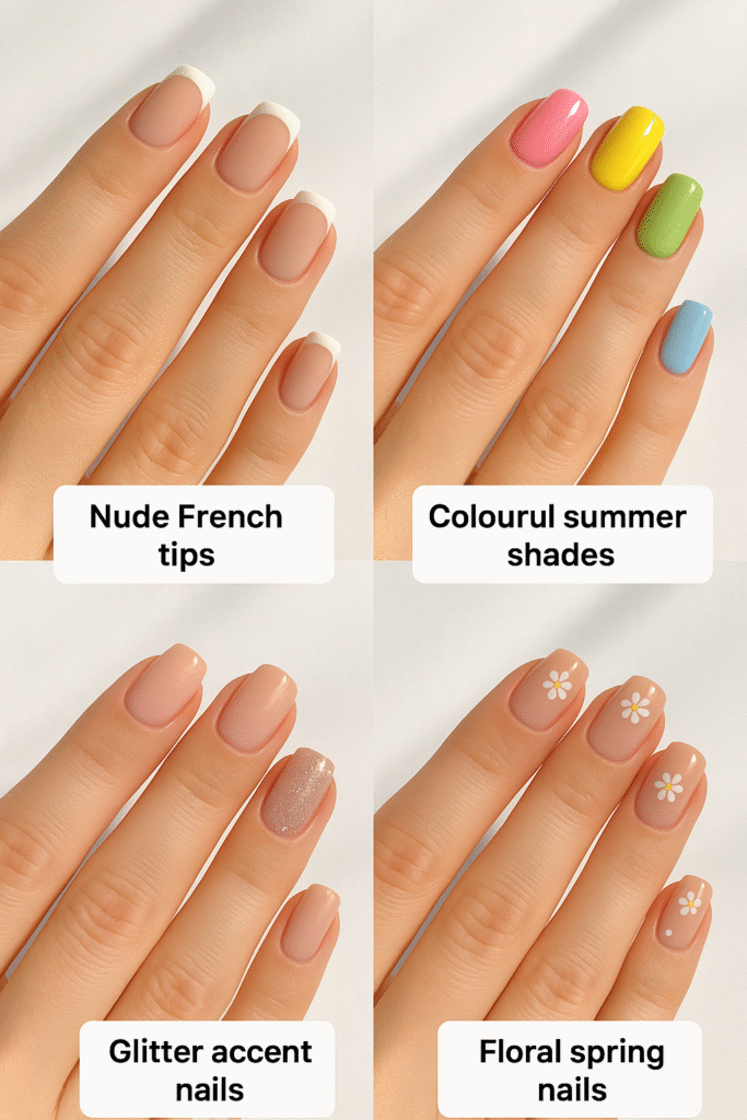 Glitter & Rhinestone Squoval Nails