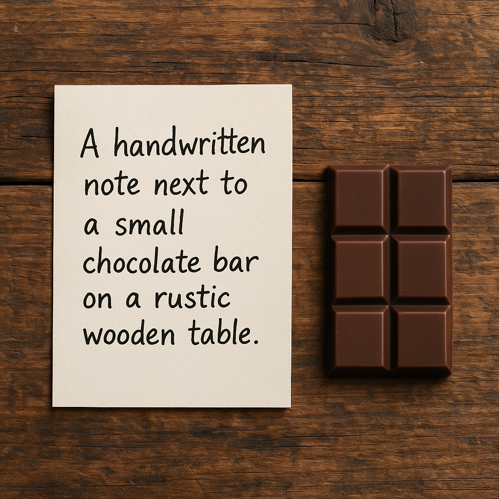 Handwritten Notes with a Sweet Treat