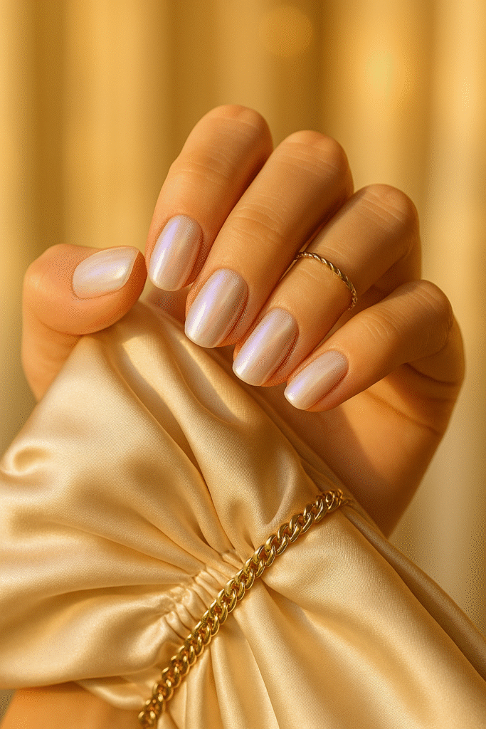 Pink & Rose Gold Wedding Nails for a Feminine Touch