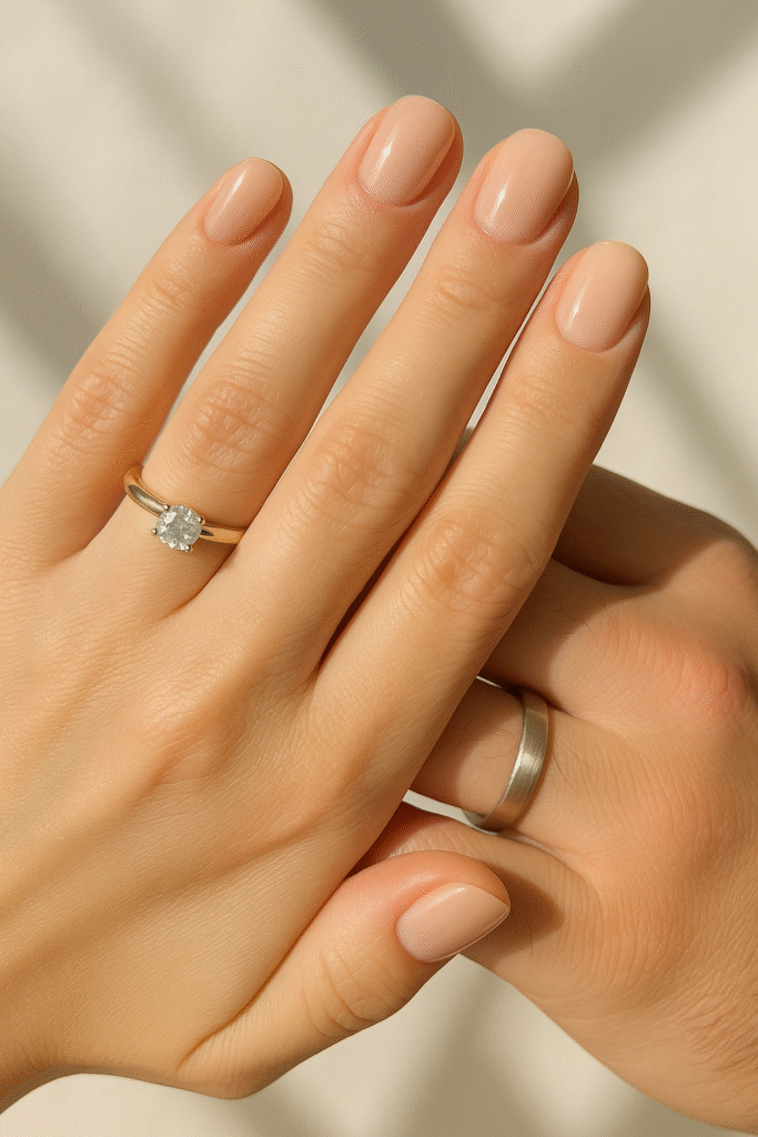 Short & Simple Wedding Nails for Comfort