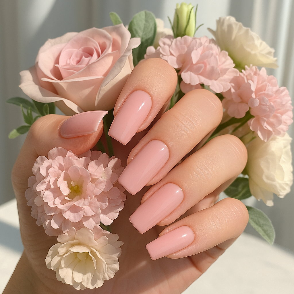 Soft Pink Tapered Square Nails for Everyday Chic