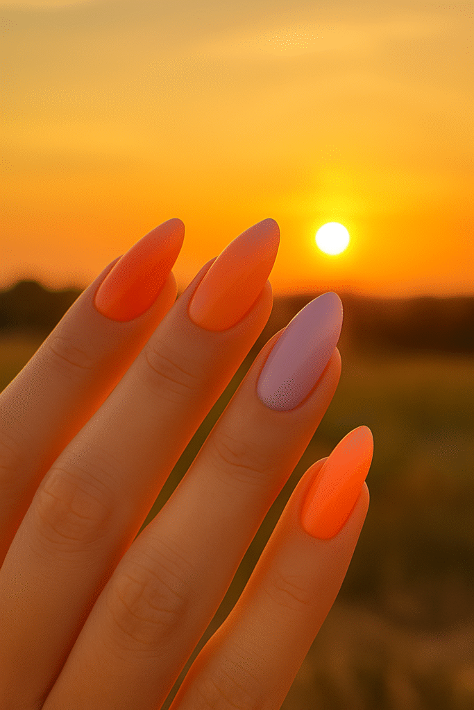 Sunset Ombre Nails