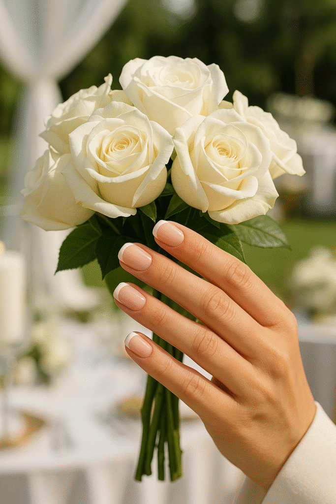 Timeless French Wedding Nails