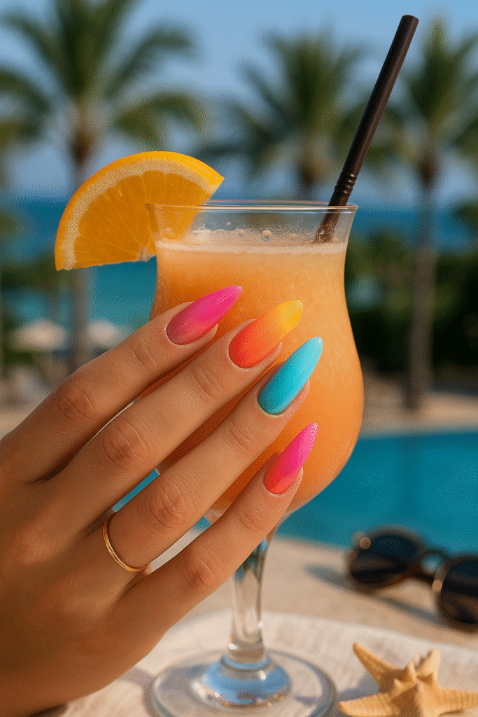 Tropical Gradient Nails