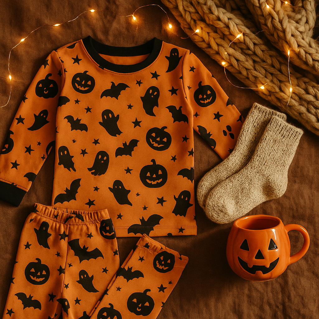 Cozy Halloween Vibes — Pajamas, Socks & Mugs