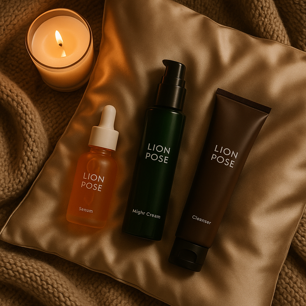 Night Reset: Lion Pose PM Skincare Routine