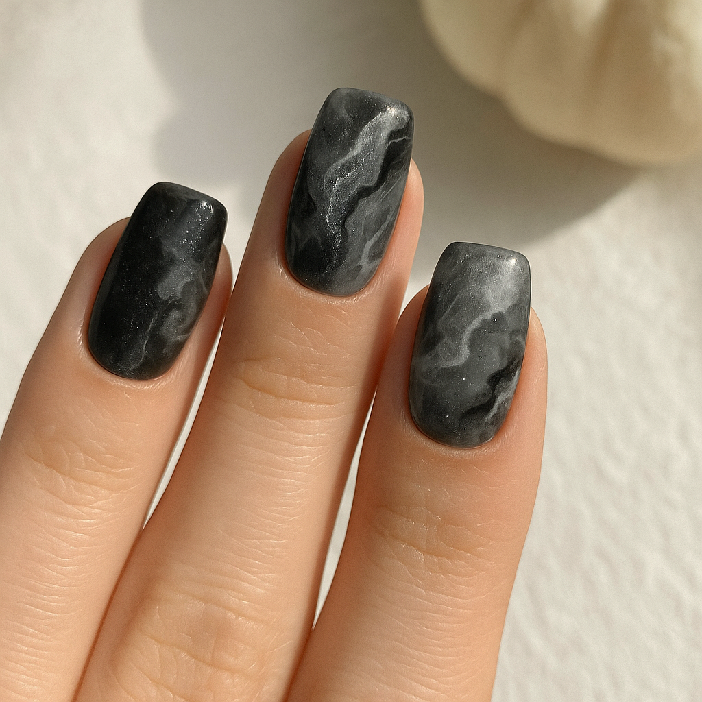 Smoky Marble Nails — Hauntingly Beautiful Texture